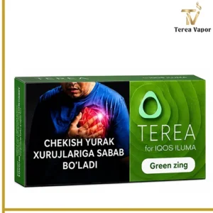 IQOS TEREA Green Zing Uzbekistan – Citrus Menthol Flavor for IQOS ILUMA