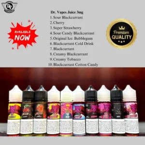 Dr Vapes Pink Panther Series premium e-liquid bottle with mixed berry candy flavor in UAE