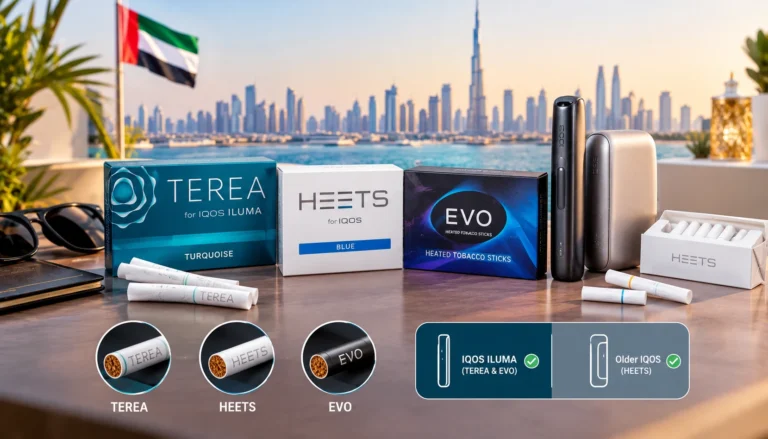 What Tobacco Sticks Are Available in Dubai, UAE? TEREA, HEETS, EVO & Compatibility Guide (2026) 1 What Tobacco Sticks Are Available in Dubai, UAE? TEREA, HEETS, EVO & Compatibility Guide (2026)